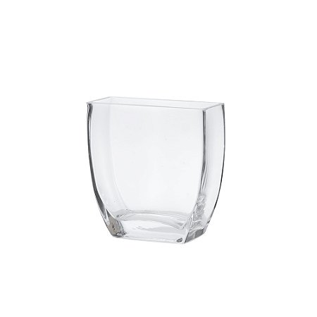 VASO DECORATIVO EM VIDRO TRANSPARENTE