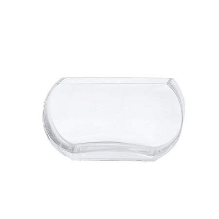 VASO DECORATIVO EM VIDRO TRANSPARENTE