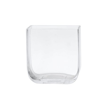 VASO DECORATIVO EM VIDRO TRANSPARENTE