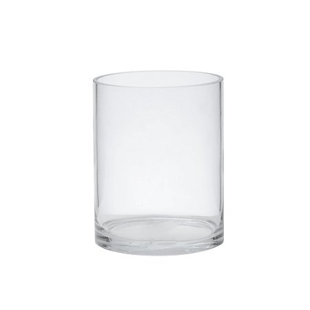 VASO DECORATIVO EM VIDRO TRANSPARENTE
