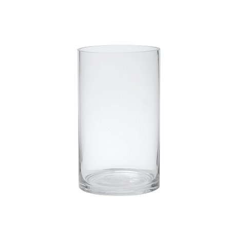 VASO DECORATIVO EM VIDRO TRANSPARENTE