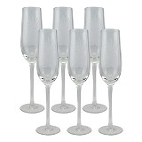 CJ DE TACAS DE VINHO COM DESIGN - 6 PCS - DIA 7 X H 27 CM