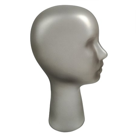 VASO DE VIDRO CINZA FORMATO ROSTO