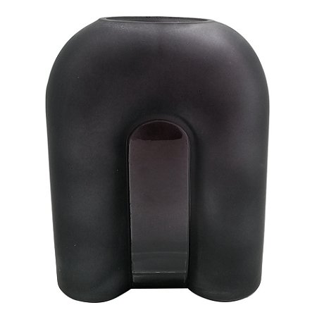 VASO DE VIDRO PRETO