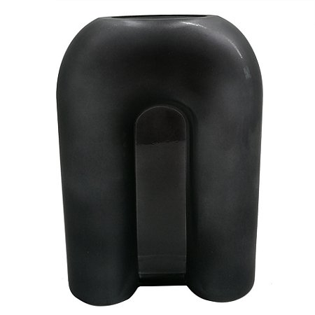 VASO DE VIDRO PRETO