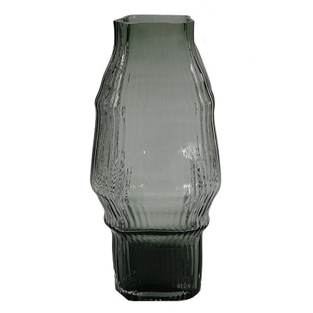 VASO DE VIDRO CINZA