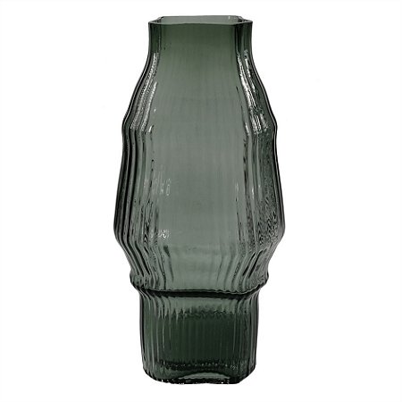 VASO DE VIDRO CINZA
