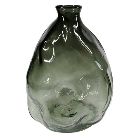 VASO DE VIDRO CINZA