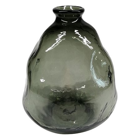 VASO DE VIDRO CINZA