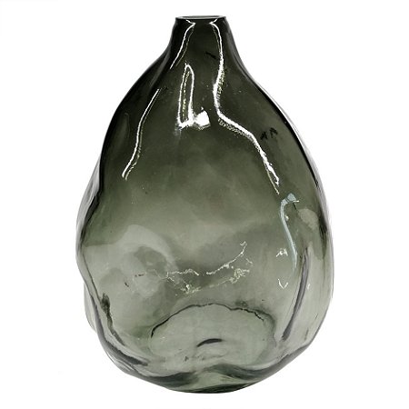 VASO DE VIDRO CINZA