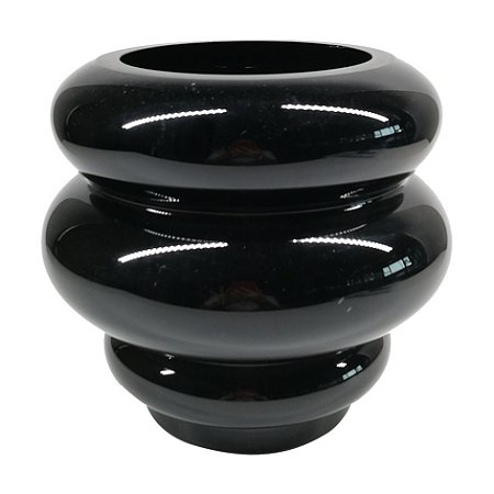 VASO DE VIDRO PRETO