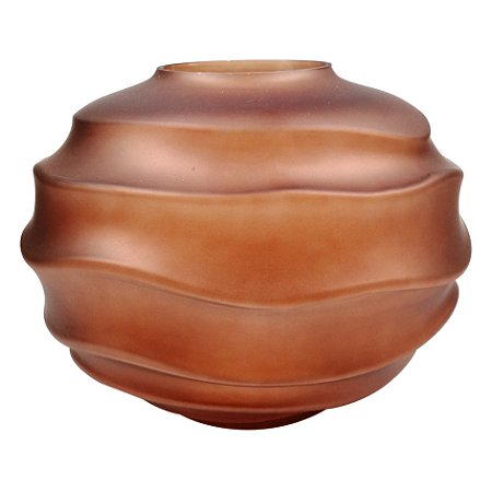 VASO DE VIDRO MARROM