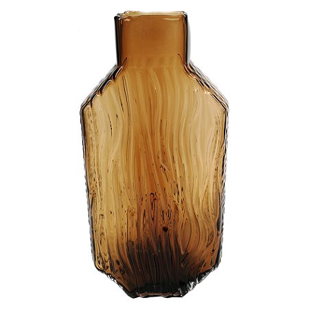 VASO DE VIDRO AMBAR