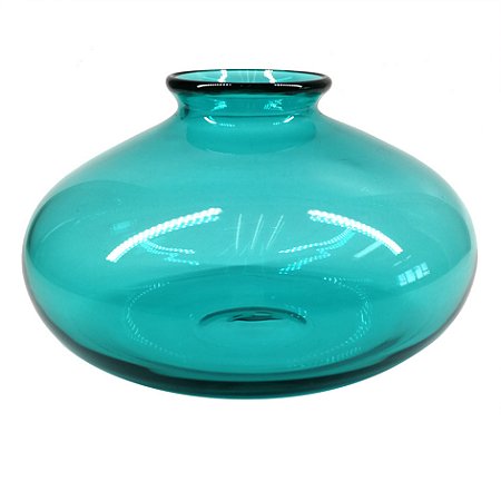 VASO DE VIDRO AZUL