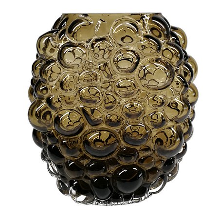 VASO DE VIDRO MARROM