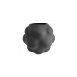 VASO DECORATIVO EM VIDRO - PRETO FOSCO - 20X20X18,5CM