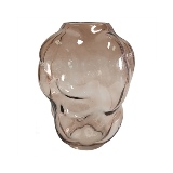 VASO DECORATIVO EM VIDRO - MARROM - 19,5X19,5X25CM
