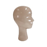 PECA DECORATIVA EM VIDRO - CABECA - ROSE - 21,5X18X36CM