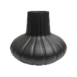 VASO DECORATIVO EM VIDRO - PRETO FOSCO - 25X25X22CM