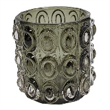 PECA DECORATIVA EM VIDRO - CASTICAL - FUME - 7X7X7CM
