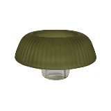 PECA DECORATIVA EM VIDRO - CASTICAL - VERDE MUSGO - 10X10X5,5CM
