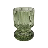 PECA DECORATIVA EM VIDRO - CASTICAL - VERDE MUSGO - 6X6X8CM
