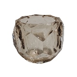 PECA DECORATIVA EM VIDRO - CASTICAL - ROSE - 8X8X6,5CM