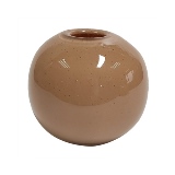 VASO DECORATIVO EM VIDRO - MARROM - 11X11X10CM