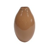 VASO DECORATIVO EM VIDRO - NUDE - 9X9X15CM