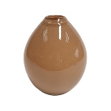 VASO DECORATIVO EM VIDRO - NUDE - 12X12X14CMCM
