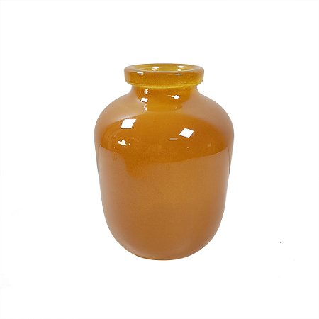 VASO DECORATIVO EM VIDRO TERRACOTA