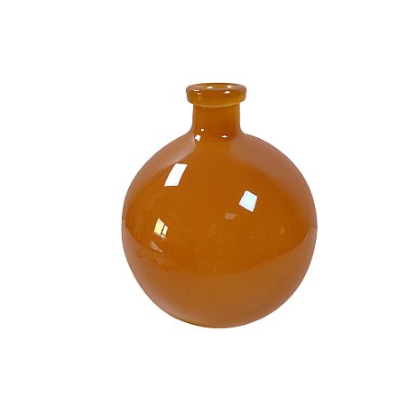 VASO DECORATIVO EM VIDRO TERRACOTA