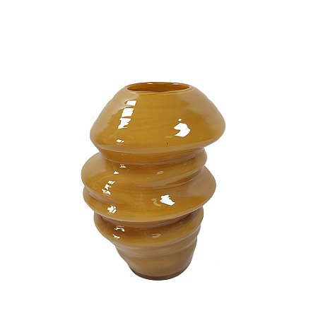 VASO DECORATIVO EM VIDRO TERRACOTA