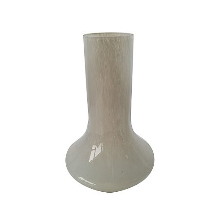 VASO DECORATIVO EM VIDRO CINZA
