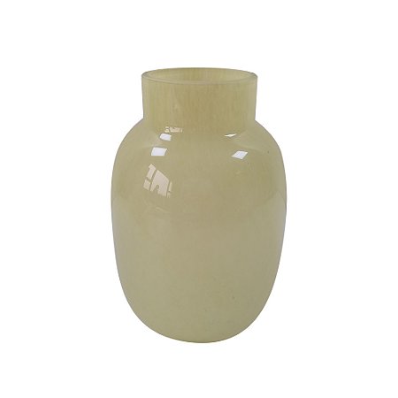 VASO DECORATIVO EM VIDRO BEGE