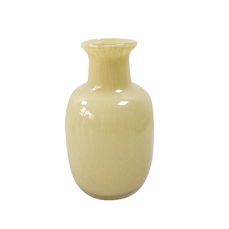 VASO DECORATIVO EM VIDRO BEGE
