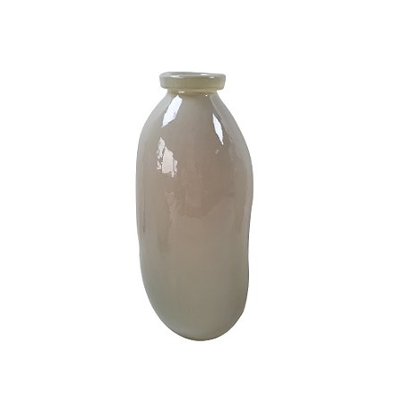 VASO DECORATIVO EM VIDRO CINZA