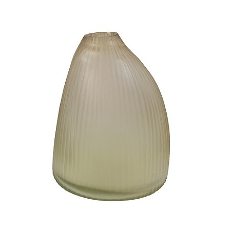 VASO DECORATICO EM VIDRO CINZA FOSCO