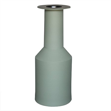 VASO DECORATIVO EM CERAMICA - CINZA - 14X14X40CM
