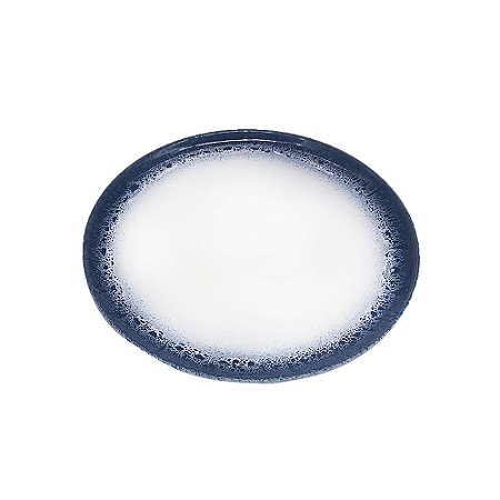 CJ DE PRATO EM PORCELANA BRANCO COM DETALHE AZUL 6PCS