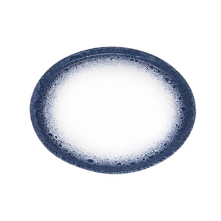 CJ DE PRATO EM PORCELANA BRANCO COM DETALHE AZUL 6PCS