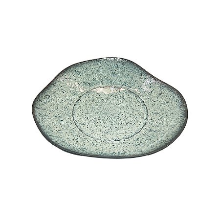 CJ DE SALADEIRA EM PORCELANA VERDE COM DETALHE PRETO 4PCS