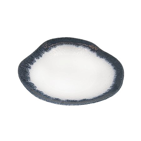CJ DE SALADEIRA EM PORCELANA BRANCO COM DETALHES AZUL 4PCS
