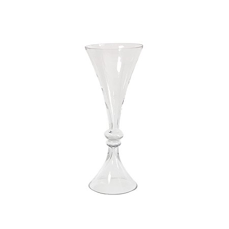 VASO DECORATIVO EM VIDRO TRANSPARENTE