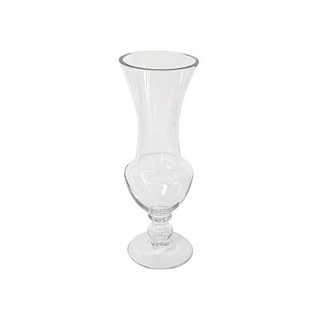 VASO DECORATIVO EM VIDRO TRANSPARENTE