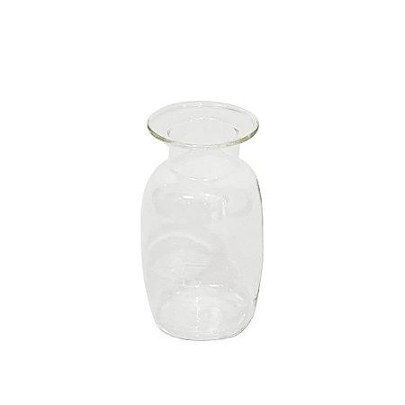 VASO DECORATIVO EM VIDRO TRANSPARENTE