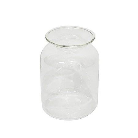 VASO DECORATIVO EM VIDRO TRANSPARENTE