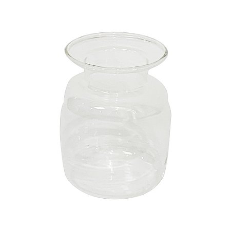 VASO DECORATIVO EM VIDRO TRANSPARENTE