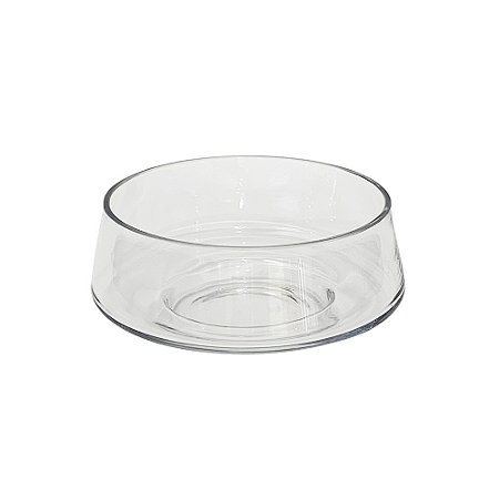 CENTRO DE MESA EM VIDRO TRANSPARENTE