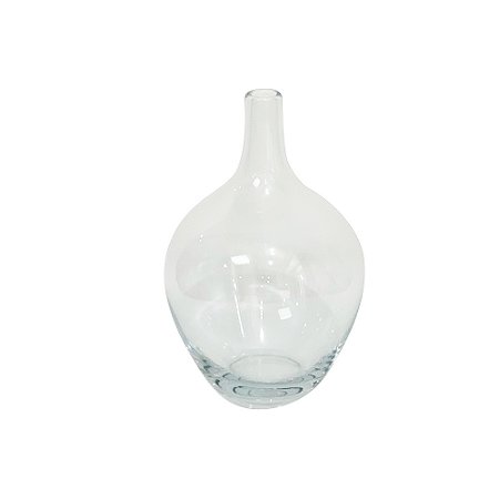 VASO DECORATIVO EM VIDRO TRANSPARENTE